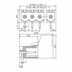 PV14-5-H-P EUROCLAMP PCB Plug-In Terminal Blocks