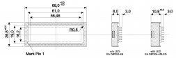 EA DIP204-4HNLED DISPLAY VISIONS LCM alphanum. 4x20 STN Gelb/Grün, LED-Hintergrundbeleuchtung DIP