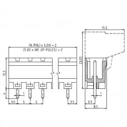 PV14-5-V-P EUROCLAMP PCB Plug-In Terminal Blocks