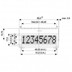 EA DOGM081W-A DISPLAY VISIONS Standard alphanumerische LCD-Module