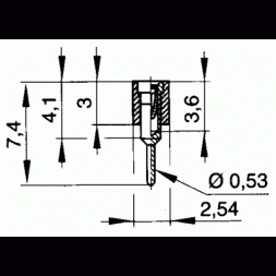 310-87-164-41-001101LF PRECI-DIP Tüskesor aljzat anya 1x64P P2,54mm THT aranyozott