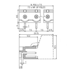 PV04-7,5-H EUROCLAMP PCB Plug-In Terminal Blocks