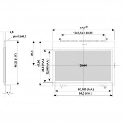 EA DOGL128B-6 DISPLAY VISIONS Module grafice LCD