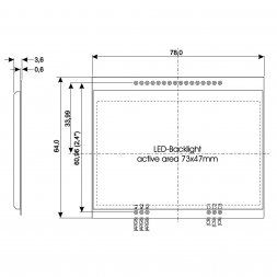 EA LED78x64-W DISPLAY VISIONS Accessories for Displays