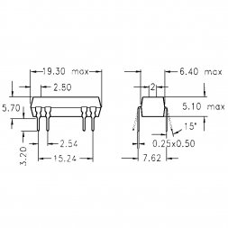 DIP12-1C90-51L STANDEX-MEDER Reed-Relais