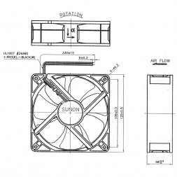 EEC0381B1-0000-A99 SUNON Axiális DC ventilátorok
