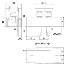 MT172-7,5-FC-K EUROCLAMP Blocuri de conexiuni pentru circuite imprimate