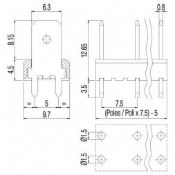 PVSF07-7,5-V-D68 EUROCLAMP Borniers pour circuits imprimés, enfichables