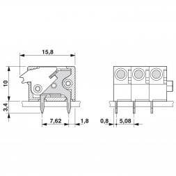 FFKDS/H2-5,08 (1790461) PHOENIX CONTACT Screwless PCB Terminal Blocks