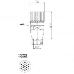 RSC 190/9 LUMBERG AUTOMATION Conectores industriales circulares