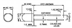 L-44 HD KINGBRIGHT LED diody standardní
