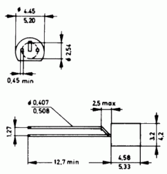 BC 560 C TAPE Tranzistor PNP -0,1A/-45V 0,625W TO92 Tape