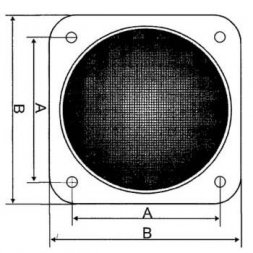 RK 16 VARIOUS Gitter für Lautsprecher 131x131mm Stahl, Kunststoff Rahmen