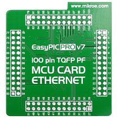 EasyPIC PRO v7 Empty MCUcard ETH 100pin PF TQFP (MIKROE-1002) MIKROELEKTRONIKA Vývojové prostředky