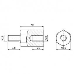 05.12.073 ETTINGER Metal Standoffs