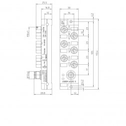 ASBSM 6/LED 3 (ASBSM 6/LED 3 (65346)) LUMBERG AUTOMATION Industrie-Rund-Steckverbinder