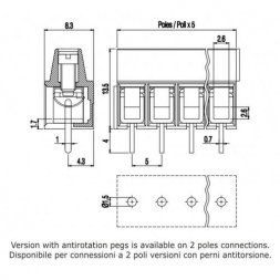 MVE1512-5-V EUROCLAMP Morsettiere per circuito stampato