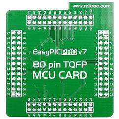 EasyPIC PRO v7 Empty MCUcard 80pin TQFP (MIKROE-1001) MIKROELEKTRONIKA Outils de développement