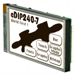 EA eDIP240J-7LWTP DISPLAY VISIONS LCM kit 240x128 FSTN Black, LED Backlight +TP