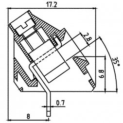 MI272-7,5-IT EUROCLAMP Listwa zaciskowa do PCB modul. P7,5mm 2,5mm2 16A 2P 35°