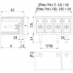 PV02-7,62-H-P-S EUROCLAMP Borniers pour circuits imprimés, enfichables