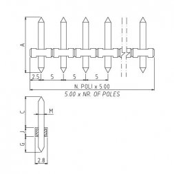 PVS11-5 EUROCLAMP Borniers pour circuits imprimés, enfichables