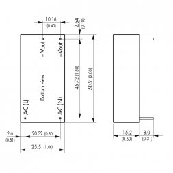TMLM 05105 TRACOPOWER AC/DC bloc de alimentare cu montare pe PCB 5W 5V/1A