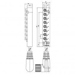 RSWU 12-SB 8/LED 3-333/5 M LUMBERG AUTOMATION Priemyselné konektory s káblom
