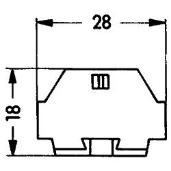 261-331 WAGO 4-Leiter-Klemmenleiste CAGE CLAMP 2,5mm2 24A 1P mit mit Befestigungsflansch Grau