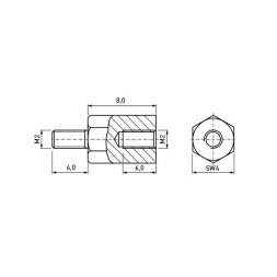 05.12.0803 ETTINGER Metal Standoffs