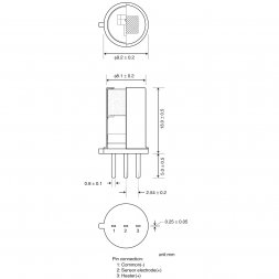 TGS 3870 FIGARO Methan (CH4)/Kohlenmonoxid (CO) Gas Sensor 1000 nach 9000ppm/30 nach 1000ppm