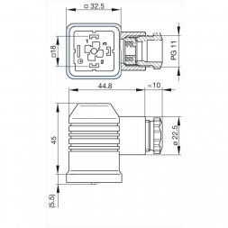 GDMW 3011 DF grau HIRSCHMANN Conectores industriales rectangulares