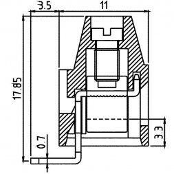 MV273-7,5-H EUROCLAMP Svorkovnice do DPS modulární P7,5mm 2,5mm2 16A 3P H