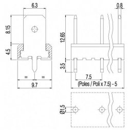 PVSF07-7,5-V-S68 EUROCLAMP Borniers pour circuits imprimés, enfichables