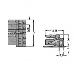 232-264 WAGO Borniers pour circuits imprimés, enfichables