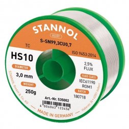 HS10 Sn99,3Cu0,7 3mm 250g (535002) STANNOL