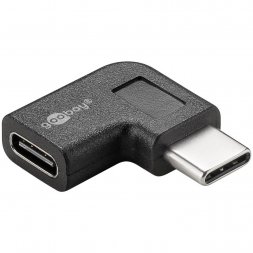 Adapter USB-C F - USB-C M 90° Black GOOBAY