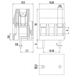MVSP252-10,16-V EUROCLAMP Printklemmen mit Schraubverbindung