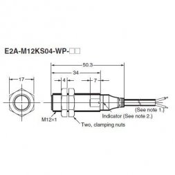 E2A-M12KS04-WP-B1 2M OMRON IA Sensores inductivos