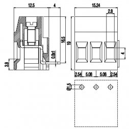 MVSP253-5,08-H EUROCLAMP Printklemmen mit Schraubverbindung