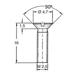 SKZP25-16 (01.11.263) ETTINGER Vis en métal