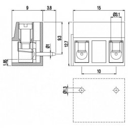 MHE161-10-H EUROCLAMP Screw connection PCB Terminal Blocks