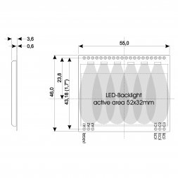 EA LED55x46-R DISPLAY VISIONS Příslušenství k displejům