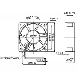 KD1206PKS1.GN SUNON Axiális DC ventilátorok