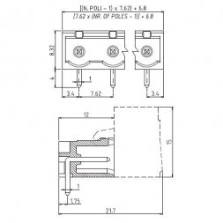 PV03-7,62-H-P EUROCLAMP Morsettiere plug-in