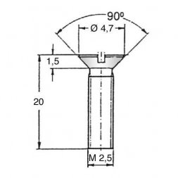 SKZP25-20 (01.11.273) ETTINGER Vis en métal