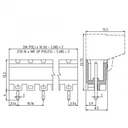 PV08-10,16-V-P EUROCLAMP Borniers pour circuits imprimés, enfichables