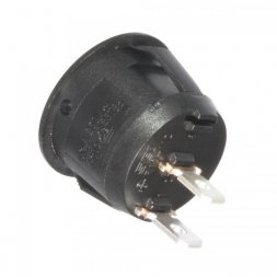 WIP12A01 VARIOUS Vypínač kolébkový D20,2mm 1-0 SPST 6A 250VAC černý, F4,8, - O