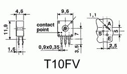 T 10 FV 1 K RADIOHM Trimmer Potentiometer Carbon 10mm Slotted hole