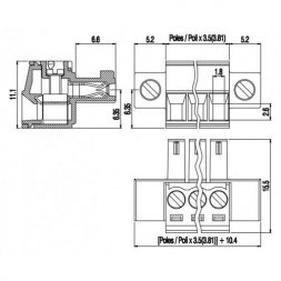 SH16-3,5-K EUROCLAMP Morsettiere plug-in senza viti
